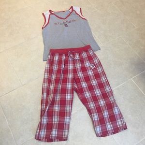 STL Cardinals T-Shirt & PJ Capris Women’s Large